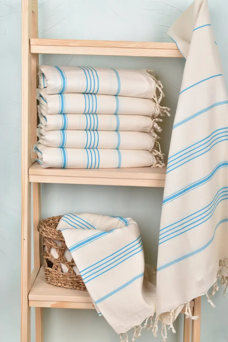 Bachelorette Gifts, Lightweight towel, Bachelorette Towel, 70x40 Linen Striped Towel, Girls Weekend Favors, Wedding Gift For Bride, Best Beach Towel - 3