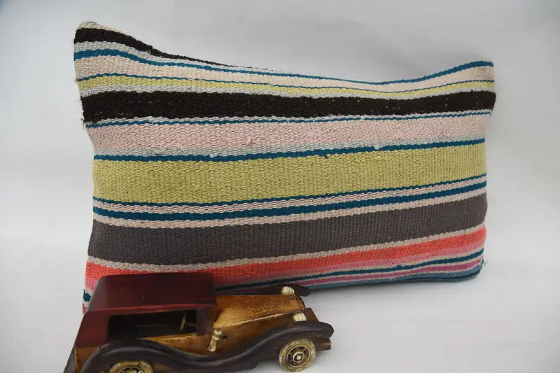 Pillow for Sofa, Aztec Pillow Case, Kilim Cushion Sham, 12x20 Brown Cushion Cover, Office Chair Cushion Cover, Cushion Cover, Kilim Pillow Cover - 2