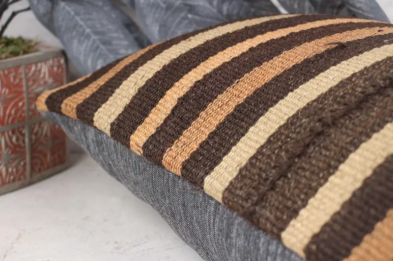 Turkish Pillow, Authentic Cushion, Pillow Sham, 12x24 Beige Pillow Cover, Vintage Kilim Pillow Cushion Cover, Vintage Kilim Pillow, Kilim Pillow - 7