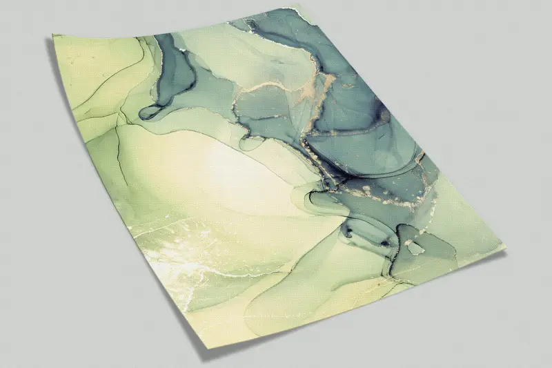 Wall Paper Peel and Stick, Paper Wall Art, Green Tones Marble Wall Art, Alcohol Ink Wall Painting, Modern Wall Paper, Marble Wall Mural, - 7