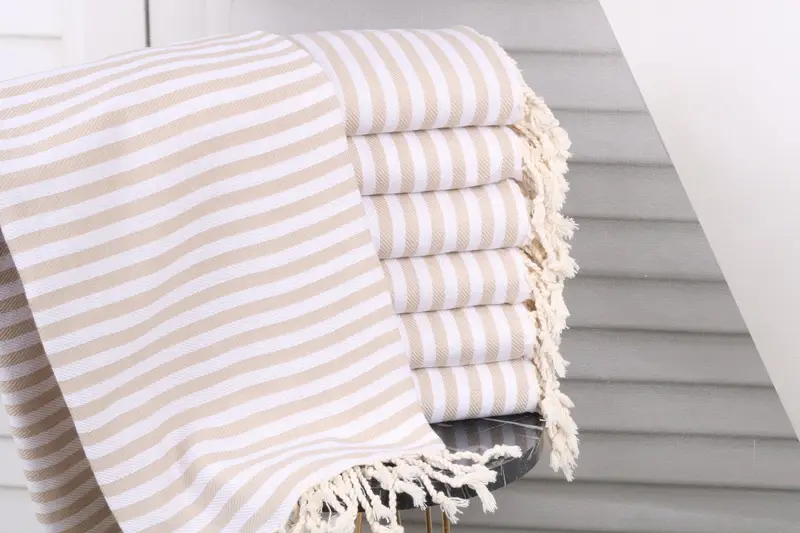 Fouta towel, 70x40 Cotton Striped Towel, Organic Turkish towel, Yoga Towel, Gift For Boyfriend, Personalized Home Gift Wedding, Cotton towel - 1