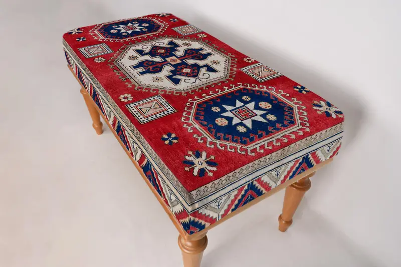 キリム柄モジュール式ソファセット オットマン