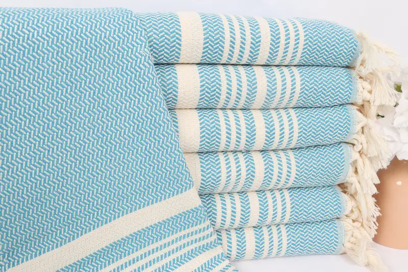 Monogram Kitchen Towel, 40x18 Cotton Striped Towel, Wedding Gift, Custom Wedding Gifts, Summer Towel, Bridesmaid Gifts, Bridal Shower Gifts - 1