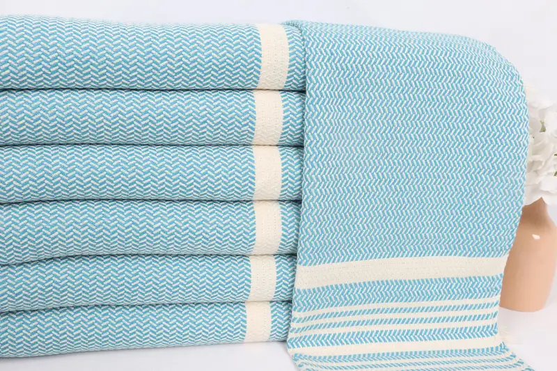 Monogram Kitchen Towel, 40x18 Cotton Striped Towel, Wedding Gift, Custom Wedding Gifts, Summer Towel, Bridesmaid Gifts, Bridal Shower Gifts - 2