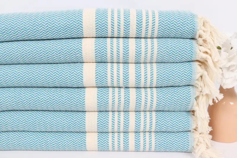 Monogram Kitchen Towel, 40x18 Cotton Striped Towel, Wedding Gift, Custom Wedding Gifts, Summer Towel, Bridesmaid Gifts, Bridal Shower Gifts - 3