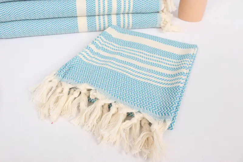 Monogram Kitchen Towel, 40x18 Cotton Striped Towel, Wedding Gift, Custom Wedding Gifts, Summer Towel, Bridesmaid Gifts, Bridal Shower Gifts - 5