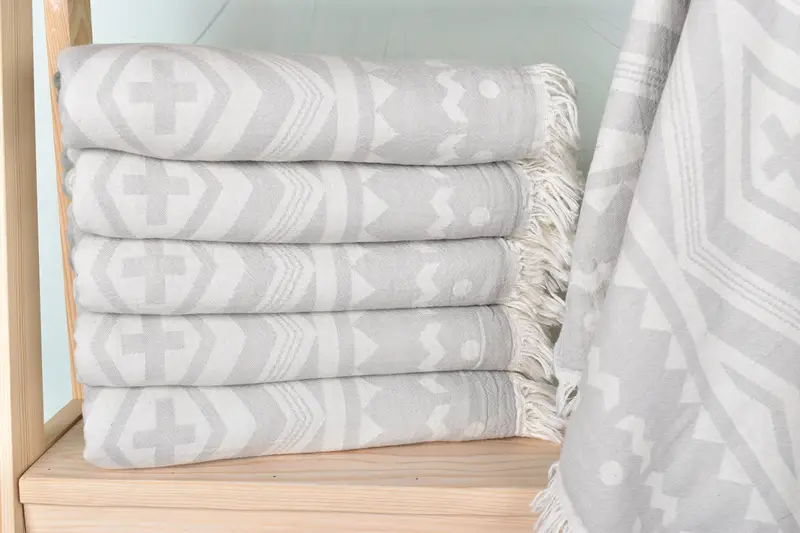 Beach Towel Bulk, Monogrammed Beach Towel, Bridal Party Gifts, Handmade Gift, 70x36 Cotton Plus Design Towel, Antibacterial Turkish peshtemal towel - 2