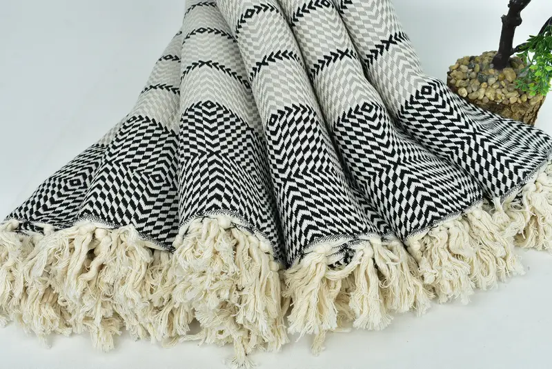 Quick-dry towel, Bridal Shower Favors, Girls Weekend Favors, Customized Towels, Organic Towel, Beach Towel Gift, 80x40 Cotton Diamond Towel - 4