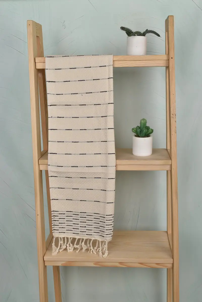 Gift For Mom, Gym Towel, Housewarming Gift, Monogrammed Hand Towel, Turkish Hand Towel, Turkish Towel Hand Towel, 36x18 Cotton Striped Design Towel - 8