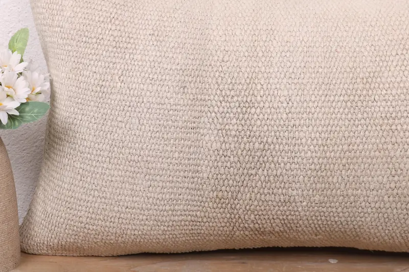 Gift Pillow, Pillow Cover, Bench Pillow Cover, 12x24 Beige Cushion Case, Pillow for Couch, Ikat Pillow Sham, Home Decor Pillow, Outdoor Pillow Sham - 3