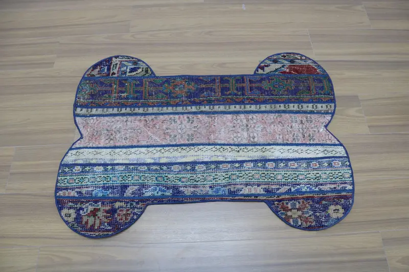 Medium Red & Bronze Cotton Pet Mat with Foam Filling, Durable Pet Pad