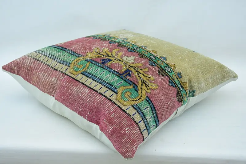 32x32 Beige Pillow, Kilim Cushion Sham, Sofa Pillow Sham, Throw Kilim Pillow, Luxury Pillow Case, Turkish Kilim Pillow, Pillow Cover - 6