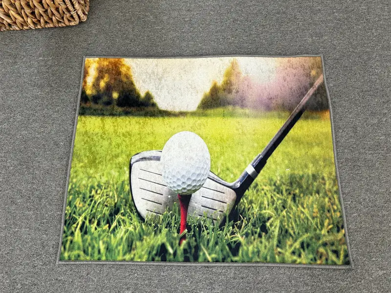 Elegant Printed Rug for Golfer: Perfect Golf Player Gift