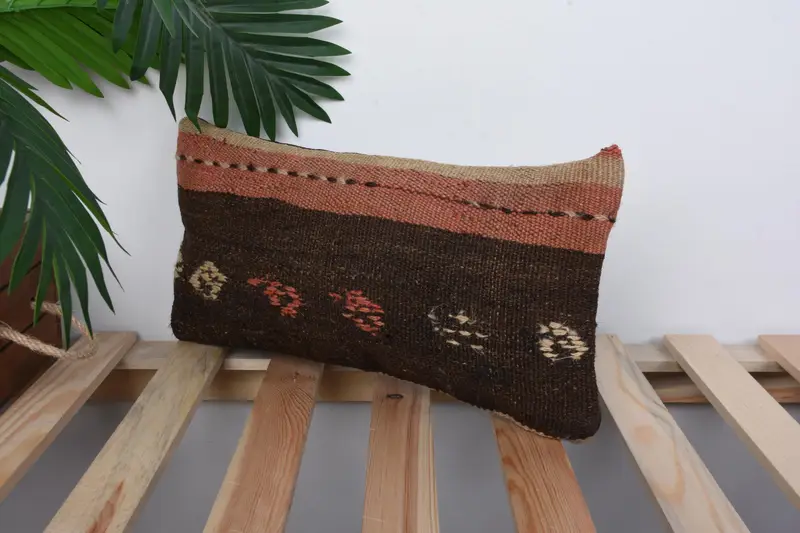 Wholesale Pillow Case, Pillow for Sofa, 8x16 Black Pillow Sham, Vintage Kilim Throw Pillow, Pet Cushion, Turkish Kilim Pillow, Cushion Cover - 5
