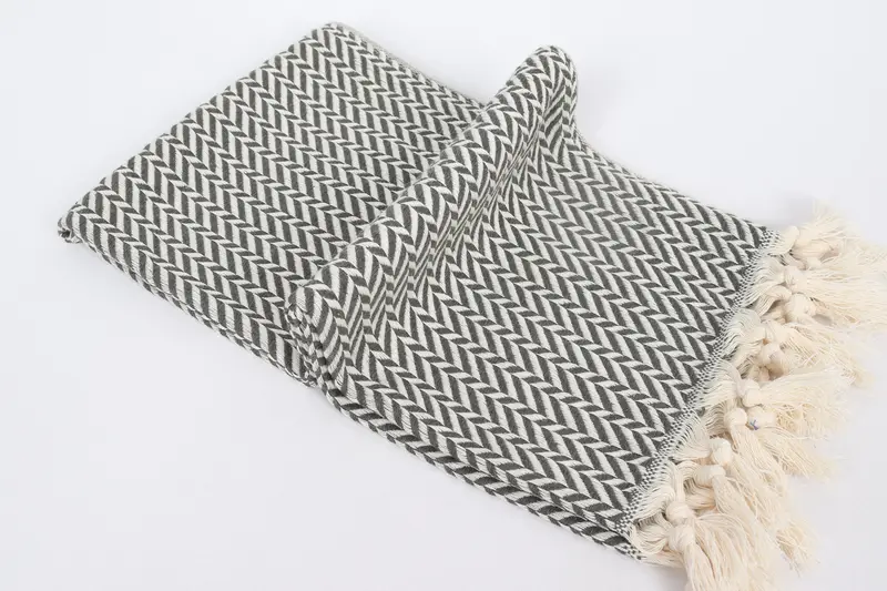 Personalized Hand Towel, Turkish Towel Hand Towel, Personalized Gift For Her, Custom Turkish Towel, Wedding Gift, 36x18 Cotton Chevron Towel - 6