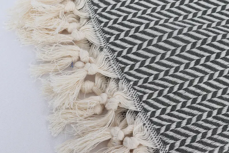 Personalized Hand Towel, Turkish Towel Hand Towel, Personalized Gift For Her, Custom Turkish Towel, Wedding Gift, 36x18 Cotton Chevron Towel - 7