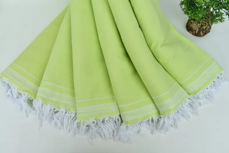 Organic Throw, Aesthetic Blanket, 92x56 Cotton Striped Towel, Woven Throw Blanket, Custom Shower Curtain, Sofa Cover, Custom Blanket, Wedding Favors - 4