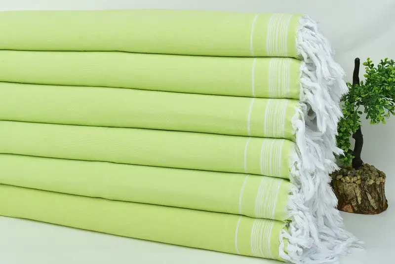 Organic Throw, Aesthetic Blanket, 92x56 Cotton Striped Towel, Woven Throw Blanket, Custom Shower Curtain, Sofa Cover, Custom Blanket, Wedding Favors - 3