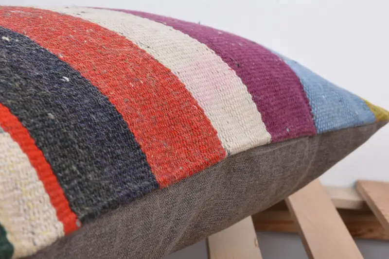 Vintage Kilim Throw Pillow, 16x24 Red Pillow, Pillow, Oriental Cushion Case, Boho Pillow Sham Cover, Handmade Kilim Cushion, Sofa Pillow Cover - 7