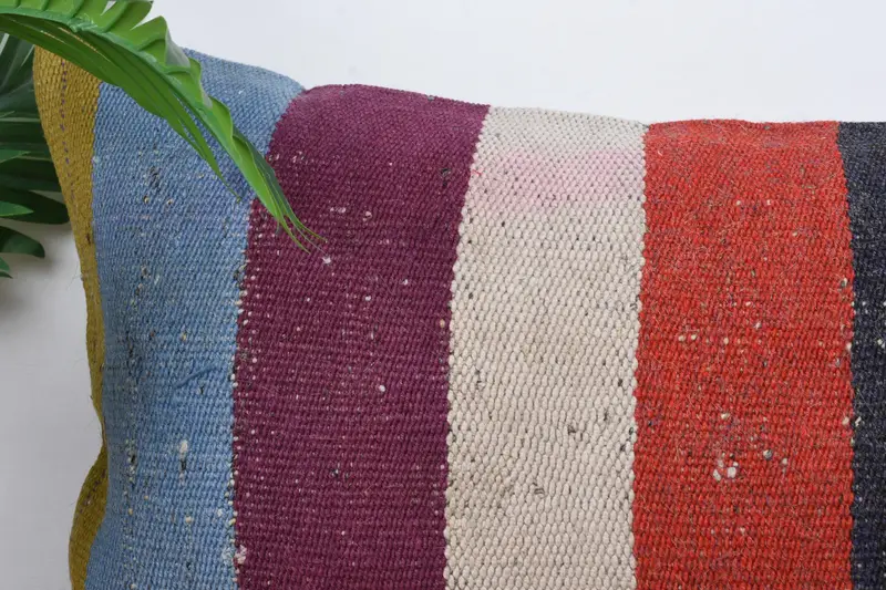 Vintage Kilim Throw Pillow, 16x24 Red Pillow, Pillow, Oriental Cushion Case, Boho Pillow Sham Cover, Handmade Kilim Cushion, Sofa Pillow Cover - 2