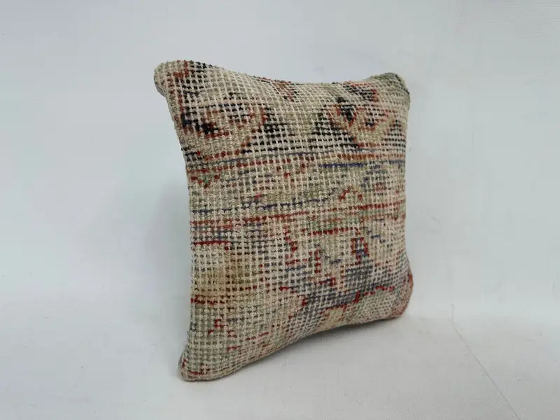 Pillow Sham, Outdoor Throw Cushion Case, Pattern Throw Cushion, Turkish Kilim Pillow, 12x12 Blue Pillow Sham, Pillow for Sofa, Pillow for Couch - 3