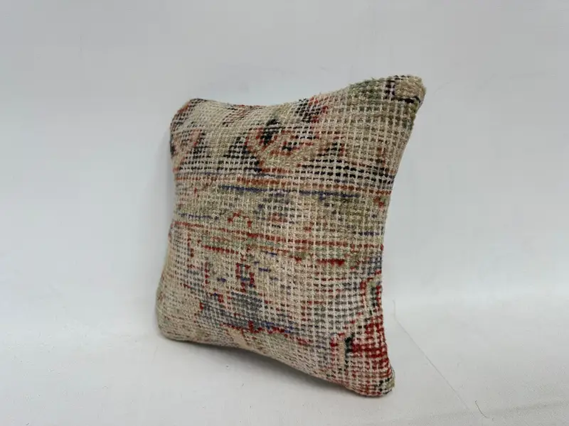 Pillow Sham, Outdoor Throw Cushion Case, Pattern Throw Cushion, Turkish Kilim Pillow, 12x12 Blue Pillow Sham, Pillow for Sofa, Pillow for Couch - 4