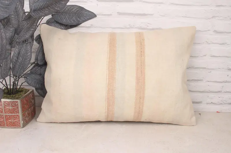 Interior Designer Pillow, Turkish Kilim Pillow, 16x24 White Pillow Cover, Boho Pillow, Cushion Cover, Personalized Gift Pillow Pillow Case - 1