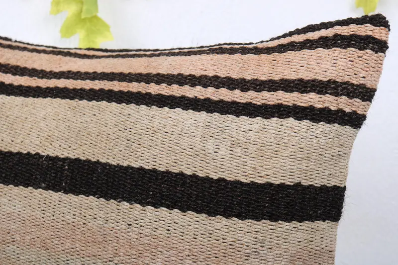 Crochet Pattern Pillow Cover, Hippie Throw Pillow Case, Pillow Sham, Boho Pillow Sham Cover, Kilim Cushion Sham, 16x24 Beige Cushion, Turkish Pillow - 5