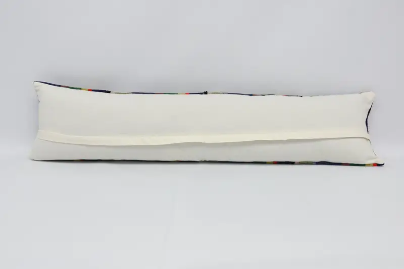 Pillow, 12x48 Blue Cushion, Kilim Pillow, Authentic Pillow Cover, Tapestry Cushion, Throw Kilim Pillow, Kilim Pillow Cover - 6
