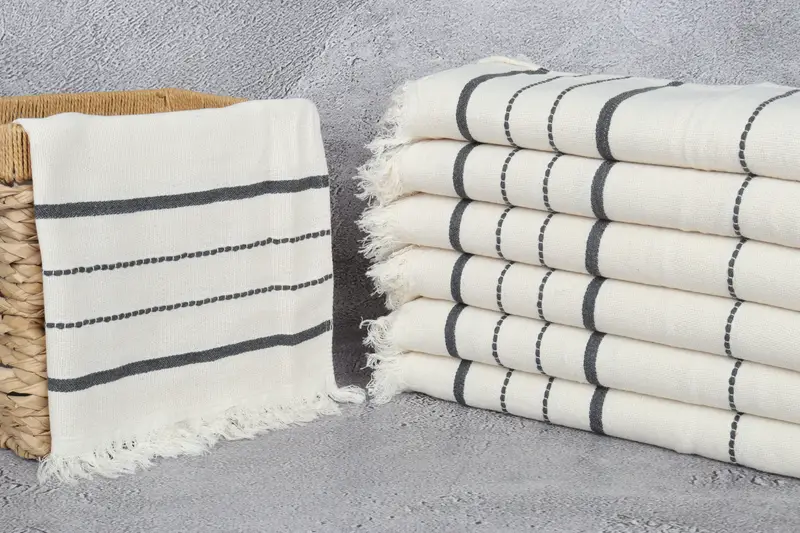 Turkish Hand Towel, Decorative Towel, Bridesmaid Gift, Personalized Dish Towel, Bride Gift, Wedding Gift, 36x18 Cotton Striped Towel, Gift For Her - 3