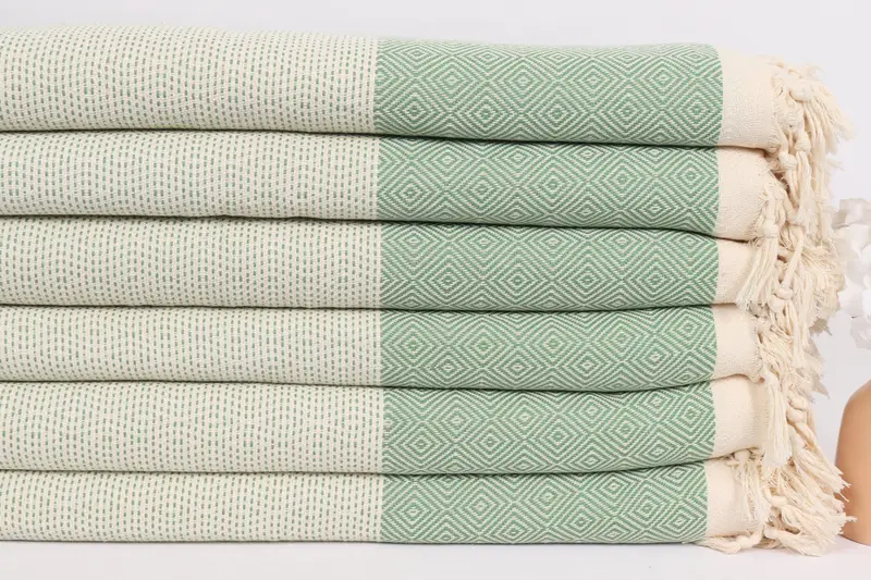 Boho Throw Blankets, Turkish Blanket Throw, 104x80 Cotton Diamond Towel, Personalized Gifts, Organic Throw, Wedding Gift, Bachelorette Party Favors - 3
