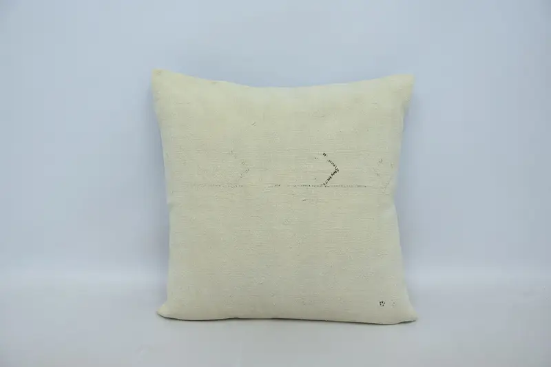 Square Throw Plaid Cushion, Beige Antique 24x24 inch Euro Sham - 1
