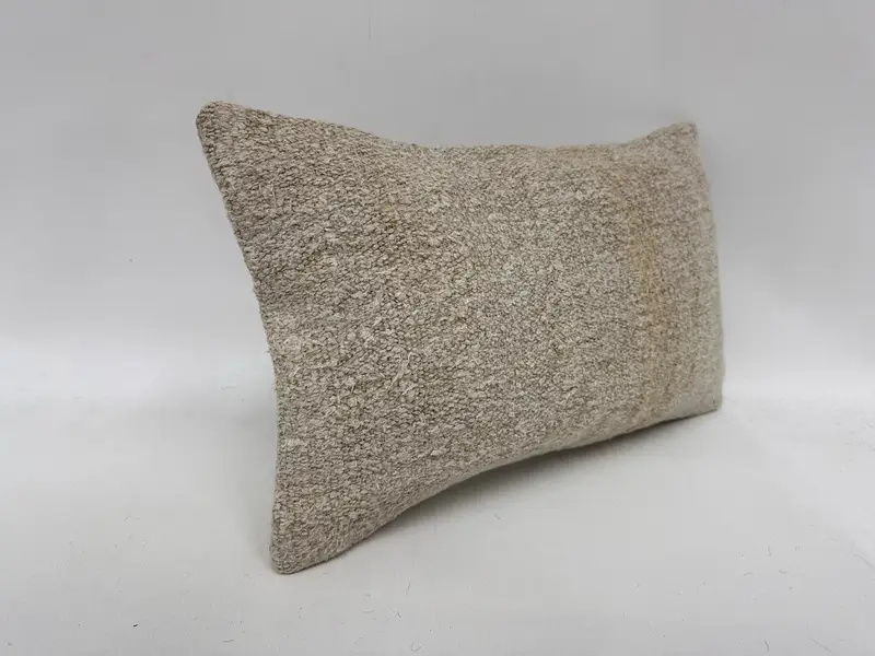 Morroccon Kilim Cushion Pillow, Vintage Pillow, Decorative Pillow, Turkish Kilim Pillow, Kilim Pillow Cover, 12x20 White Pillow, Pillow Sham - 3
