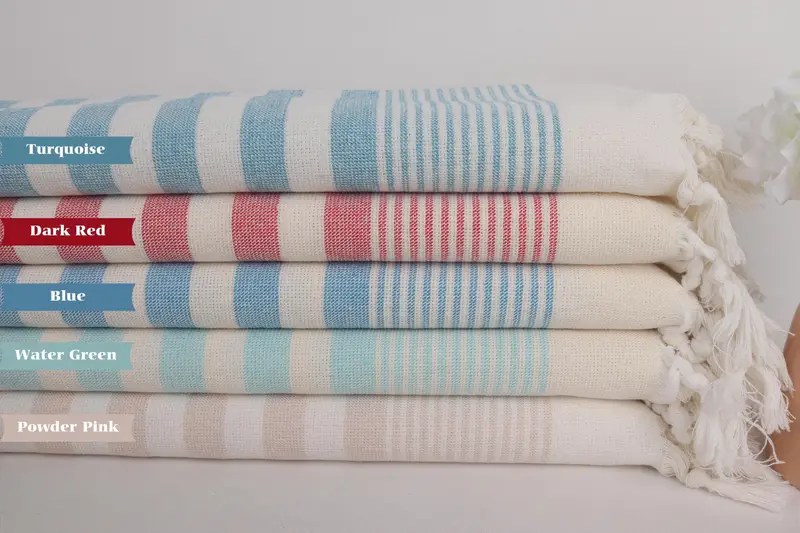 Travel Towel, Personalized Gifts, Bridesmaid Favors, Best Friend Gift, Wedding Favors, Personalized Kitchen Towel, 36x18 Cotton Striped Terry Towel - 1