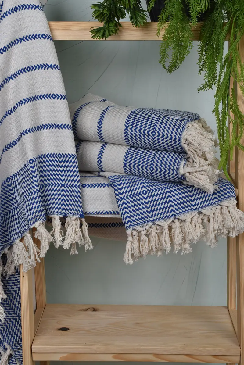 Turkish beach towel, Lightweight Turkish towel, 80x40 Cotton Diamond Towel, Unique Wedding Gift, Peshtemal Towel, Wedding Favors, Embroidery Towels - 6