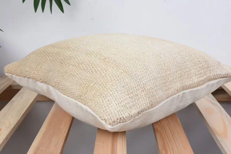 Turkish Pillow, Art Deco Cushion Cover, Kilim Pillow Cover, 12x12 White Pillow Sham, Pillow Cover, Ethnical Kilim Rug Pillow - 6