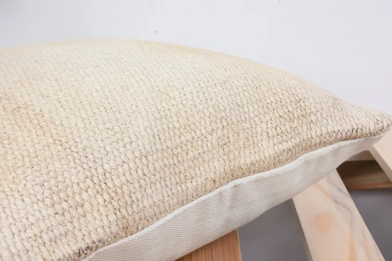 Turkish Pillow, Art Deco Cushion Cover, Kilim Pillow Cover, 12x12 White Pillow Sham, Pillow Cover, Ethnical Kilim Rug Pillow - 7
