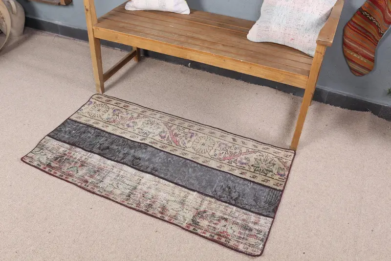 Alfombra Ikat Beige, 2,2x4,1 ft Elegante acento gris