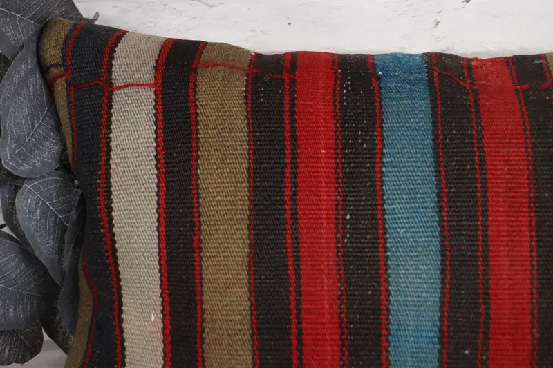Almohada de decoración del hogar, caja de cojín, caja de cojín rojo de 12x20, simulacro de cojín de kilim, almohada de almohada de patrón de ganchillo, almohada de kilim, caja de almohada de Navidad - 2