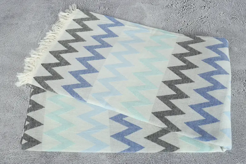 Personalized Towel, Personalized Turkish Beach Towel, 70x40 Cotton Zigzag Design Towel, Quick-dry peshtemal, Bachelor Party Gifts, Organic towel - 7