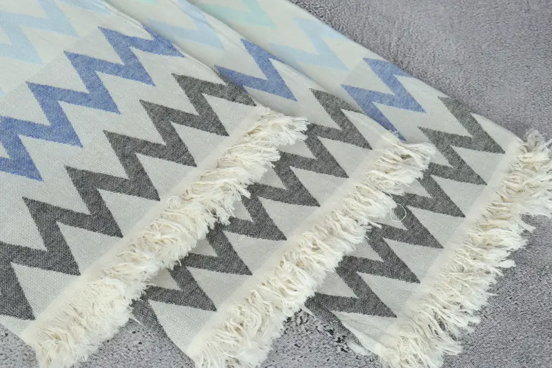 Personalized Towel, Personalized Turkish Beach Towel, 70x40 Cotton Zigzag Design Towel, Quick-dry peshtemal, Bachelor Party Gifts, Organic towel - 6