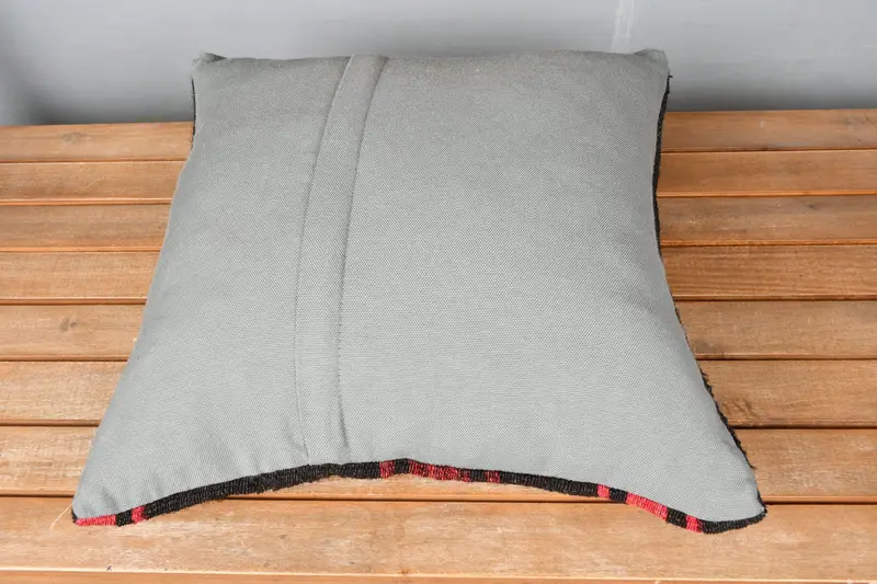 Pillow, Antique Pillows, 18x18 Brown Pillow Cover, Retro Pillow Sham, Natural Cushion Cover, Home Decor Pillow, Kilim Pillow Cover - 5