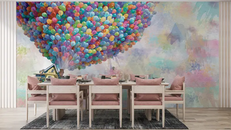 Colorful Wall Print,Modern Wall Paper,Paper Wall Art ,Rainbow Wall Poster,3d Wall Paper,Abstract Wall Painting, - 3