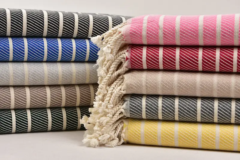 Custom Wedding Gift, Gift For Him, Organic Towel, Valentines Gift, Monogram Beach Towel, 70x40 Bamboo Striped Towel, Personalized Home Gift Wedding - 1
