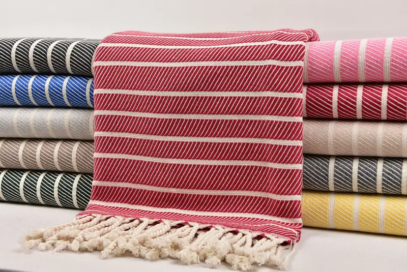 Custom Wedding Gift, Gift For Him, Organic Towel, Valentines Gift, Monogram Beach Towel, 70x40 Bamboo Striped Towel, Personalized Home Gift Wedding - 2