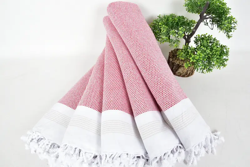 70x40 Cotton Striped Towel, Luxury towel, Gift For Bride, Antibacterial Turkish peshtemal towel, Wedding Gift, Kids Beach Towel, Hammam towel - 4