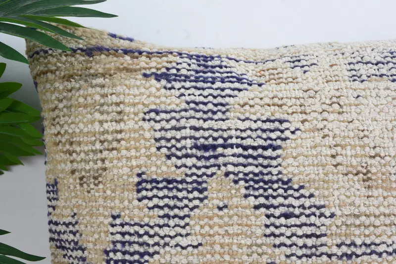 18x18 Blue Pillow Cover, Turkish Kilim Pillow, Decorative Pillow Sham, Cushion, Throw Kilim Pillow, Handmade Kilim Cushion - 2