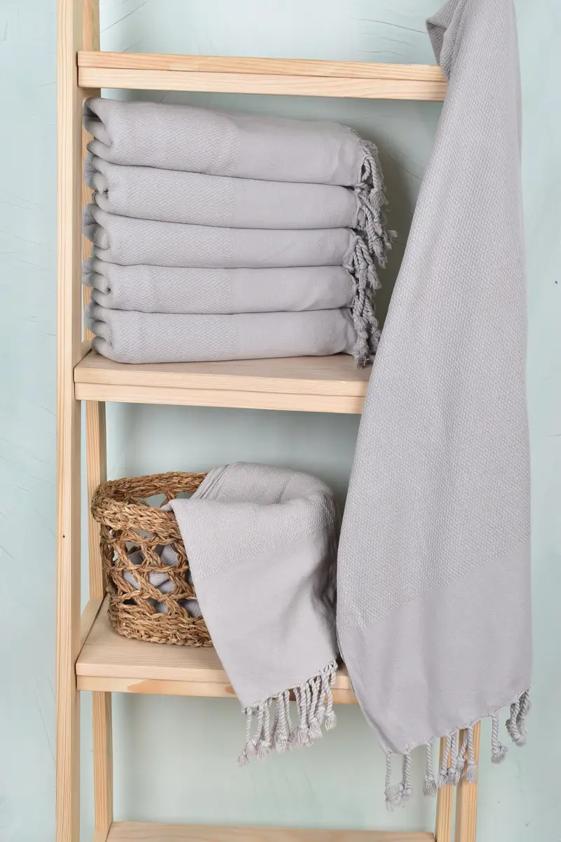 Bridesmaid Gift Towel, Hammam towel, Personalized Wedding Gift For Couple, Quick-dry towel, 70x32 Cotton Geometric Stonewashed Towel - 3