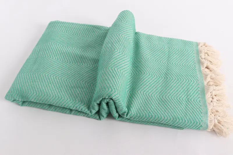 84x68 Cotton Zig zag Towel, Boho Throw Blankets, Custom Wedding Gifts, Monogram Beach Blanket, Personalized Gift For Him, Bridesmaid Gifts - 6
