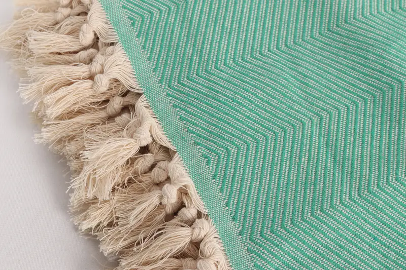84x68 Cotton Zig zag Towel, Boho Throw Blankets, Custom Wedding Gifts, Monogram Beach Blanket, Personalized Gift For Him, Bridesmaid Gifts - 7
